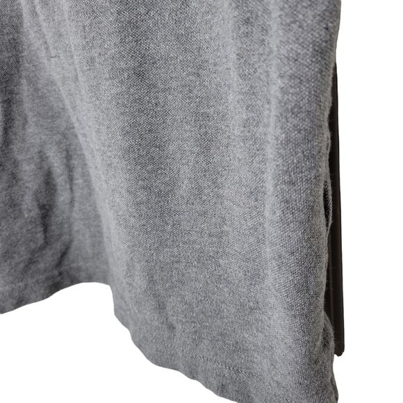 American Eagle Outfitters AEO Heathered Dark Gray Pique Polo T-Shirt Men Sz L - Picture 5 of 10